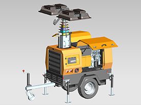 9KW Mobile light tower